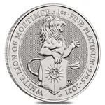 British 2021 Great Britain 1 oz Platinum Queen's Beasts White Lion of Mortimer Coin .9995 Fine BU