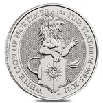 2021 Great Britain 1 oz Platinum Queen's Beasts White Lion of Mortimer Coin .9995 Fine BU