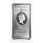 2021 St. Helena 10 oz East India Company Silver Coin Bar .999 Fine BU