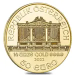 2022 1/2 oz Austrian Gold Philharmonic Coin BU