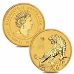 2022 1/2 oz Gold Lunar Year of The Tiger BU Australia Perth Mint In Cap