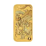 2022 1 oz Gold Australian Dragon Coin Bar $100 BU