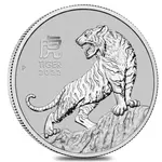 Australian 2022 1 oz Platinum Lunar Year of The Tiger BU Australian Perth Mint In Cap