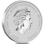2022 1 oz Tuvalu James Bond - 60 Years of Bond Silver Coin .9999 Fine BU In Cap