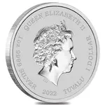 2022 1 oz Tuvalu The Phantom Silver Coin .9999 Fine BU In Cap