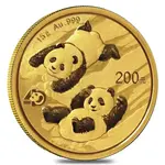 Chinese 2022 15 gram Chinese Gold Panda 40th Ann Privy 200 Yuan .999 Fine BU (Sealed)