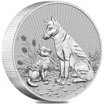 Default 2022 2 oz Silver Australian Piedfort Dingo Mother and Baby Perth Mint .9999 Fine BU Next Generation