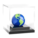 2022 3 oz Silver Blue Marble Green Planet Earth Spherical Coin Barbados .999 Fine (w/Box & COA)