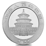 2022 30 gram Chinese Silver Panda 40th Ann Privy 10 Yuan .999 Fine BU