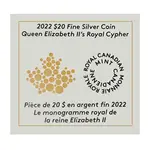2022 Canada 1 oz Queen Elizabeth II's Royal Cypher Silver Coin