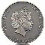 2022 Cook Islands 1 oz Secret Heart Silver Coin Antiqued .999 Fine (w/Box & COA)