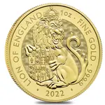 2022 Great Britain 1 oz Gold The Tudor Beasts Lion of England Coin .9999 Fine BU