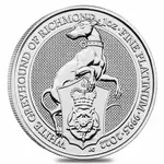 British 2022 Great Britain 1 oz Platinum Queen's Beasts White Greyhound of Richmond Coin .9995 Fine BU