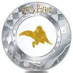 2022 Samoa 2 oz Silver Harry Potter - The Seeker Coin With Gold Insert (w/Box & COA)