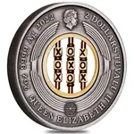 2022 Tuvalu 2 oz Games Through The Ages Antiqued Silver Coin .9999 Fine (w/Box & COA)
