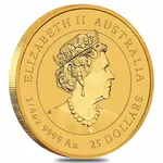 2023 1/4 oz Gold Lunar Year of The Rabbit BU Australia Perth Mint In Cap