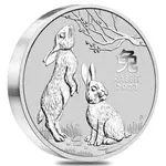 Default 2023 1 Kilo Silver Lunar Year of The Rabbit BU Australian Perth Mint In Cap