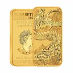 Default 2023 1 oz Gold Australian Dragon Coin Bar $100 BU
