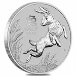 Default 2023 1 oz Platinum Lunar Year of The Rabbit BU Australian Perth Mint In Cap