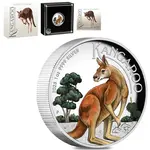 2023 1 oz Proof Colorized Silver Australian Kangaroo Perth Mint