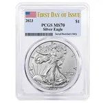 2023 1 oz Silver American Eagle $1 Coin PCGS MS 70 First Day of Issue