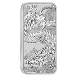 2023 1 oz Silver Australian Dragon Coin Bar $1 BU