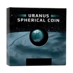 2023 1 oz Silver Uranus The Ice Giant Spherical Coin Barbados .999 Fine (w/Box & COA)
