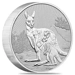 2023 2 oz Silver Piedfort Kangaroo Mother and Baby Perth Mint BU