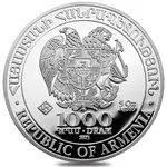 2023 Armenia 5 oz Noah's Ark Silver Coin 1000 Dram BU