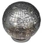 2023 Barbados 1 kilo Silver Animals of the World Globe Coin