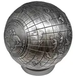 2023 Barbados 1 kilo Silver Animals of the World Globe Coin