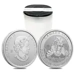 2023 Canada 2 oz Smilodon Sabre-Tooth Cat Silver Coin BU