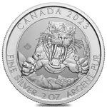 2023 Canada 2 oz Smilodon Sabre-Tooth Cat Silver Coin BU