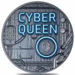 2023 Cook Islands 3 oz Silver Cyber Queen - The Beginning Coin .999 Fine (w/Box & COA)