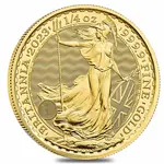 2023 Great Britain 1/4 oz Gold Britannia Coin .9999 Fine BU