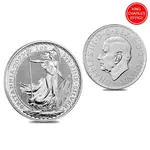 Default 2023 Great Britain 1 oz Silver Britannia King Charles III Coin .999 Fine BU