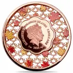 2023 Solomon Islands 2 oz Silver Filigree Maple Leaf Coin