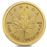 Default 2024 1/10 oz Canadian Gold Maple Leaf $5 Coin BU (Sealed)