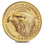 2024 1/10 oz Gold American Eagle $5 Coin BU