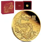 2024 1/10 oz Proof Gold Lunar Dragon Australian Perth Mint