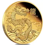 2024 1/10 oz Proof Gold Lunar Dragon Australian Perth Mint