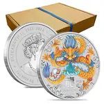 2024 1/2 oz Colorized Silver Lunar Dragon BU Perth Mint