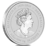 2024 1/2 oz Silver Lunar Dragon BU Australian Perth Mint
