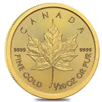 Default 2024 1/20 oz Canadian Gold Maple Leaf $1 Coin BU (Sealed)