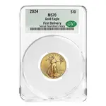 2024 1/4 oz Gold American Eagle CAC MS 70 First Delivery