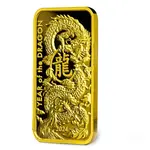 2024 1 oz Asahi Lunar Dragon Gold Bar .9999 Fine