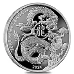 2024 1 oz Asahi Lunar Dragon Silver Round .999 Fine