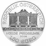 2024 1 oz Austrian Silver Philharmonic Coin BU