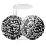 2024 1 oz First Mint Lunar Dragon Silver Round .999 Fine