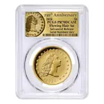 Default 2024 1 oz Flowing Hair Proof Gold Coin 230th Ann. PCGS PF 70 AR (Flowing Hair)